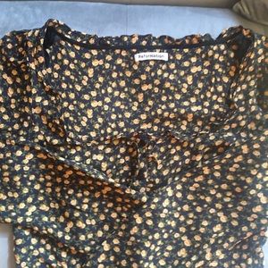 Reformation Chiffon Cropped Blouse